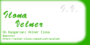 ilona velner business card